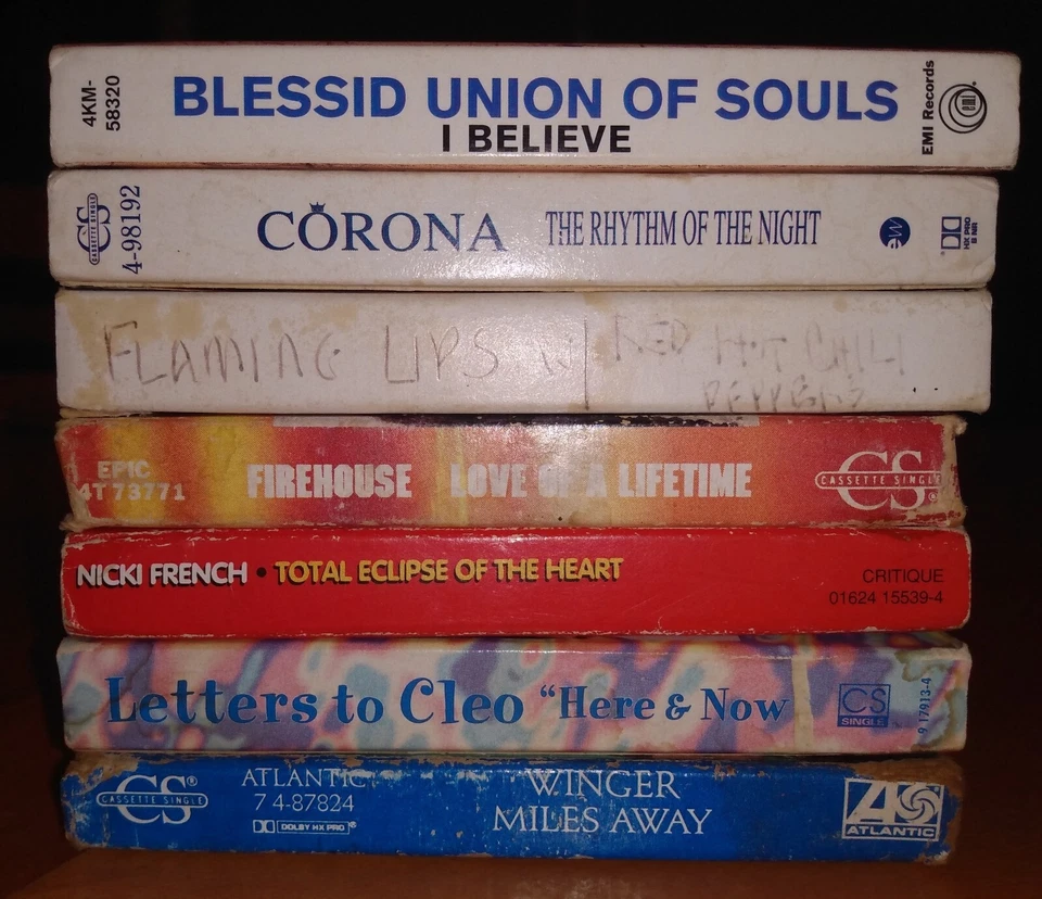 7xCassette SINGLE Lot (Promos:Letters To Cleo+Flaming Lips) Corona NYC Cover Art Foto 1 de 4