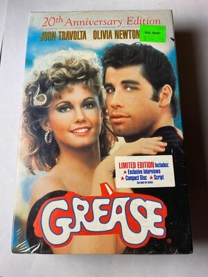 GREASE LIMITED EDITION 20TH ANNIVERSARY VHS Tape (1998) BONUS SCRIPT SEALED - Image 1 of 4