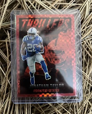 Jonathan Taylor 2022 Rookies & Stars Thrillers Red Plaid #TH-12 Colts nc318 - Image 1 of 2