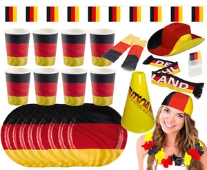 AMSCAN - Grande Alemania Kit de Fan (25-teilig) Mundial Em Celebración Fútbol - Imagen 1 de 11