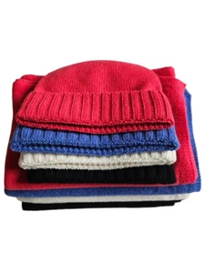 100% Premium Luxury Cashmere Winter SET Schal Mütze Damen Herren 16 Farben - Bild 1 von 31