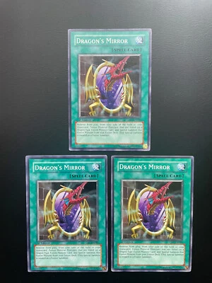 Yugioh Dragon's Mirror CRV-EN040 Common 1st Edition LP/MP X3 - Image 1 of 2