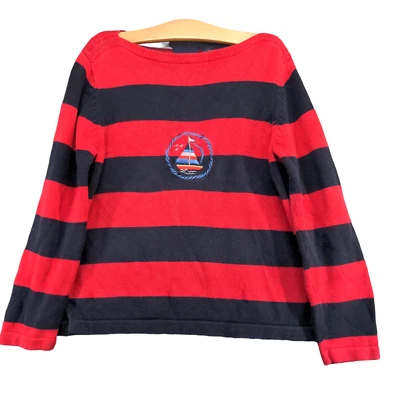 Crazy Horse Women's Knit Sweater Multicolor Large Long Sleeve Striped Cotton - Image 1 of 4