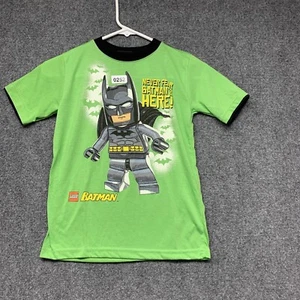 Lego Batman T-shirt Youth Size 7 Green Short Sleeve Graphic Print Boys - Picture 1 of 16