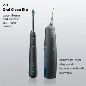 2-1 Oral Clean Kit- Water Dental flosser & Electric Toothbrush Combo- Brushing - Picture 1 of 7