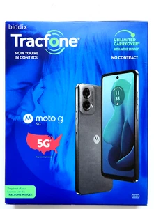 Tracfone Motorola Moto G 5G 6.6" 128GB Prepaid Smartphone - Gray - Picture 1 of 7
