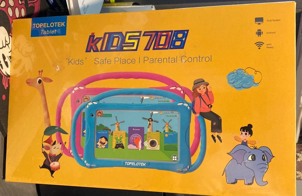 Kids Tablet 7 In Pink Android Tablet Kids  Learning Tablet Topelotek KIDS709 NEW - Image 1 of 1