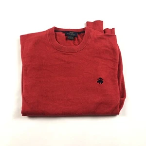 VTG Brooks Brothers 346 Crewneck Long Sleeve Embroidered Sweater Red Soft - Picture 1 of 7