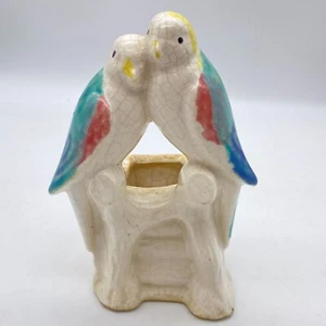 Fioriera succulenta vintage Love Birds piccola mini vaso per piante in ceramica - Foto 1 di 10