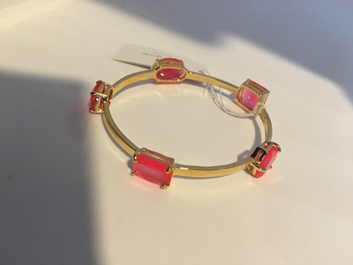 Bracciale Braccialetto Kate Spade New York Vegas Gioielli Caberet Rosa Tono Oro Nuovo