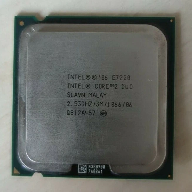 Intel Processore CPU E7200 Core 2 Duo SLAVN 3MB Cache 2,53 GHz Socket LGA775 - Immagine 1 di 1