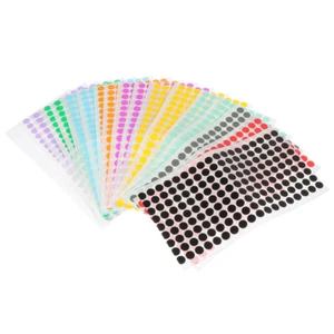 18 Sheets Round Label Sticker Little Stickers Color Dot Child Toddler - Picture 1 of 12