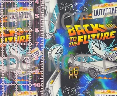 Custom 100% Cotton Woven Fabric Back To The Future Outatime By The 1/4 Yard - Image 1 of 2