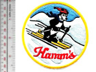 Patch promotionnel bière vintage ski et bière Hamm's Bear patrouille de ski