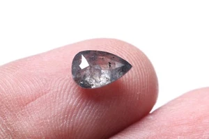 Diamante suelto en forma de pera y sal gris transparente natural de 1,09 quilates 7,96 mm VD19 - Imagen 1 de 9