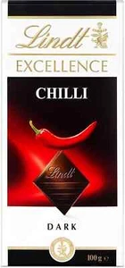 Lindt Excellence Dark Chilli Chocolate Bar Each 100g (Pack Of 3) Perfect Gift - Picture 1 of 4