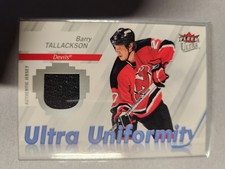 2007/08 Fleer Ultra Ultra Uniformity card # U-BT of Barry Tallackson - Devils