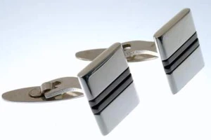 Gemelos rodiados de plata de ley plata real 925 boda - Imagen 1 de 24