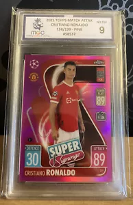Cristiano Ronaldo Topps Match Attax Cromo Paralelo/199 Rosa Hombre Calificado U MGC 9 - Imagen 1 de 3