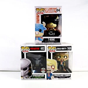 Funko Pop! Vinyl Predator 482 + Call of Duty Spaceland Zombie 148 + T-Bone - Picture 1 of 16