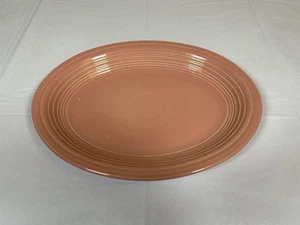 Fiestaware Peony Pink Small Oval Serving Platter Plate 11.5 X 9” Homer Laughlin - Picture 1 of 4