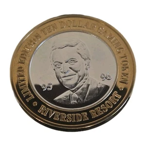 Ficha de juego Don Laughlin’s .999 Silver Riverside Resort $10 edición limitada 96 - Imagen 1 de 2