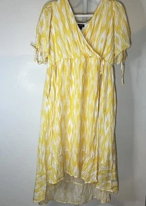 Torrid Yellow Summer Dress Plus Size 1 (14/16) Pockets - Picture 1 of 7
