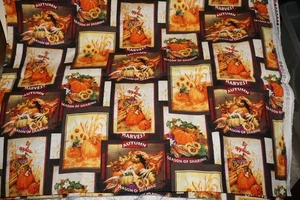 2yds x 44", David Textiles, "Season of Sharing", Cotton, Sewing/Quilting Fabric - Picture 1 of 1