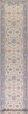Oushak Oriental Runner Rug 3x17 Hand-knotted Wool - Image 1 of 4