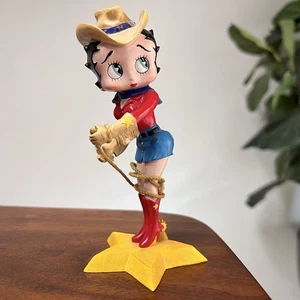 Estatuilla de colección de vaquera Betty Boop 1995 Western Vandor - Imagen 1 de 5