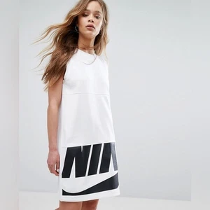 Nike weiß ärmellos Tennis Golf Kleid Logo Swoosh Freizeit Athleisure Damen XS - Bild 1 von 7