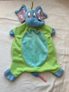 Dr. Seuss HORTON ELEPHANT Baby Blanket Lovey Security Green Blue Manhattan Toy  - Picture 1 of 7