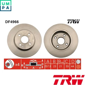 2x BRAKE DISC DF4966 FOR MAZDA 2 ZJ-46/VE 1.3L ZY05/ZY66/ZY-VE/ZY84 1.5L 4cyl 2 - Picture 1 of 18