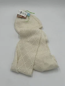 NEW Kohl’s Ivory Winter Knit Hat & Scarf Set Women’s OSFA Pom Beanie Soft Gift - Picture 1 of 9
