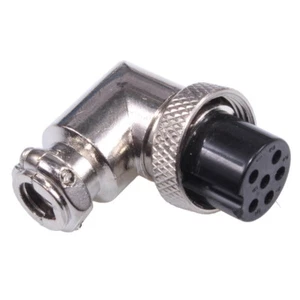 6-Pôles Connecteur Mâle Coudée 90° pour Microphone CB Ham Radio 6-Pin Fiche - Zdjęcie 1 z 1