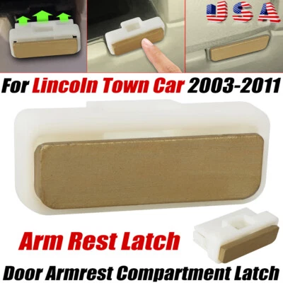For 2003-2011 Lincoln Town Car Arm Rest Latch Door Compartment Release Button US - Image 1 of 4