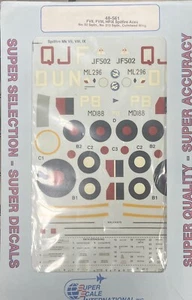 NEW Vtg Super Scale 48-561 Spitfire Aces War Model Airplane 1/48 Decal - Picture 1 of 1