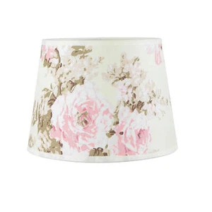 Abat-jour à motifs roses imprimé pour lampe de table E14 Ø19,5 cm conique WILLO - Photo 1/4