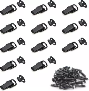 12 Set of Stainless Steel Small Spring Toggle Lock Clasp Buckle Latch for Wooden - Picture 1 of 6