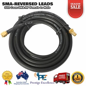 10M Coaxial Cable Female to Male SMA-RP Reversed Leads RF Connector Coax Cables - Picture 1 of 2