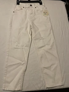 Youth Girls Colorful Planet White/ Off White Cropped Jeans Size 7/8 M NWT - Picture 1 of 11