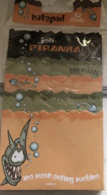 JELI DELI PIRANHA 80 SHEETS POST IT NOTES BRAND NEW VERY RARE - Image 1 of 3