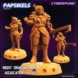 Night Dragon Gang Lizi Lee | Papsikels | | RPG D&D Wargaming 3D Printed Mini - Picture 1 of 1