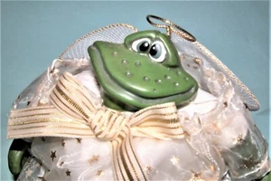 Russ Berrie Kathleen Kelly, Cherub #2062 Angel fairy frog w halo NEW - Picture 1 of 5
