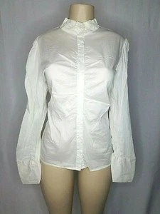 Women's Ivory Long Sleeve Button Up Shirt VINTAGE JOE FRESH STYLE - SIZES VARY - Picture 1 of 5