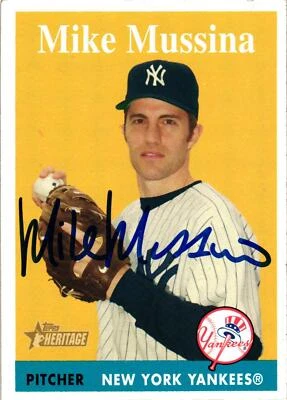 Mike Mussina 2007 Topps Heritage Card #224 Beckett Authentic Autograph - Image 1 of 3