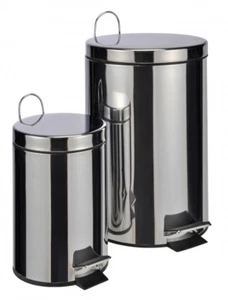2tlg. Set Treteimer aus Edelstahl 3L / 12L Mülleimer Badezimmereimer Büroeimer - Bild 1 von 1