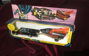 AMAZING VINTAGE CORGI TOYS No 3 GIFT SET BATMOBILE and BATBOAT 1976 MIB - Picture 1 of 14
