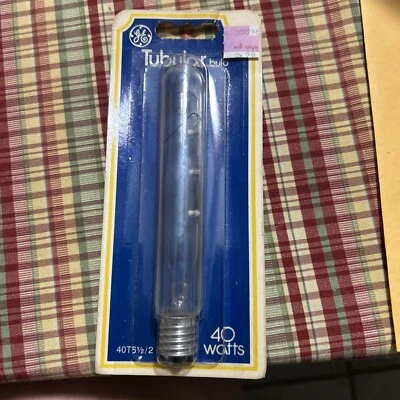 TUBULAR LIGHT BULB 40T6 1/2 2 FOR AQUARIUMS,CABINETS & APPLIANCES 40 WATTS - Image 1 of 4