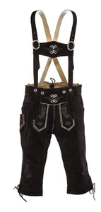 Lederhose Herren Trachtenlederhose Kniebund Lederhose Inkl Hosen Träger Gr,48 - Bild 1 von 6